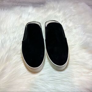 Vince Women's Garvey Slip-On Sneakers Backkess Mule Shearling Black Size 6